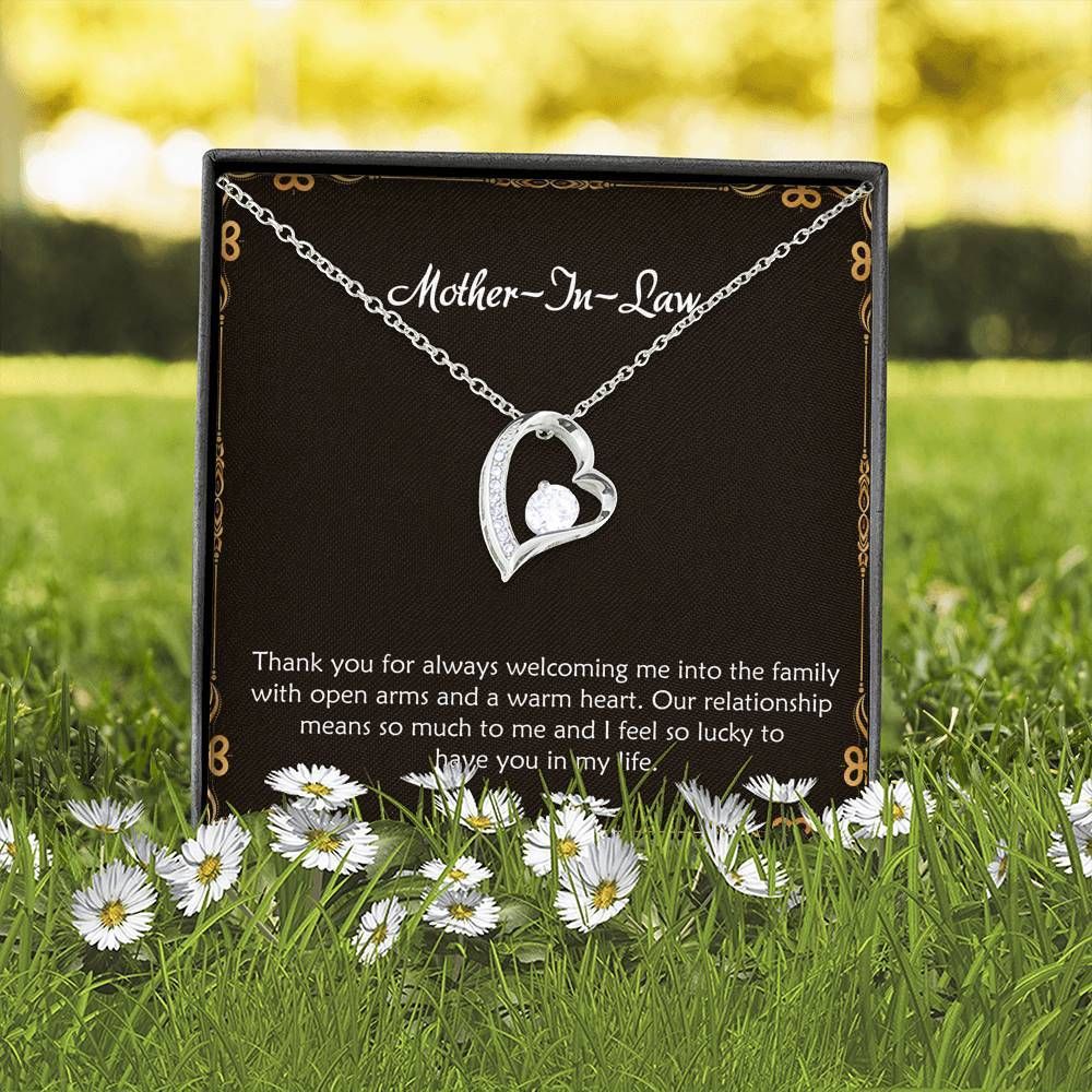 To My Mother In Law I Feel So Lucky Forever Love Necklace Gift For Mom