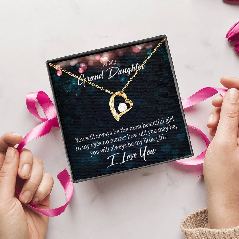 No Matter How Old You Are 18K Gold Forever Love Necklace Gift For Granddaughter Forever Love Necklace Forever Love Necklace