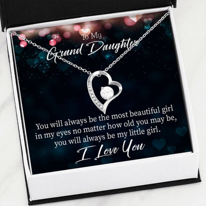 No Matter How Old You Are 18K Gold Forever Love Necklace Gift For Granddaughter Forever Love Necklace Forever Love Necklace