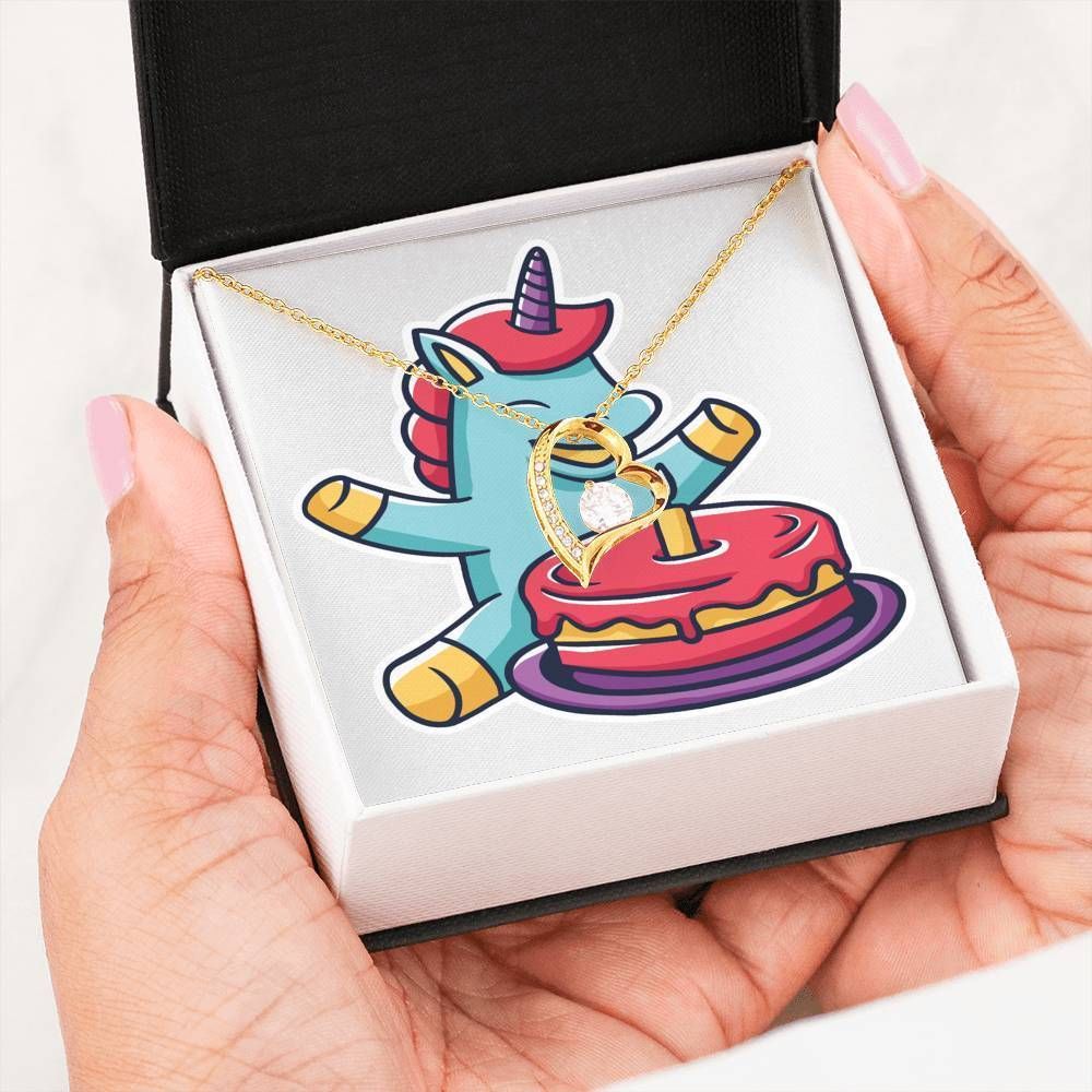 Unicorn Birthday Party Forever Love Necklace Gift For Women Forever Love Necklace Forever Love Necklace