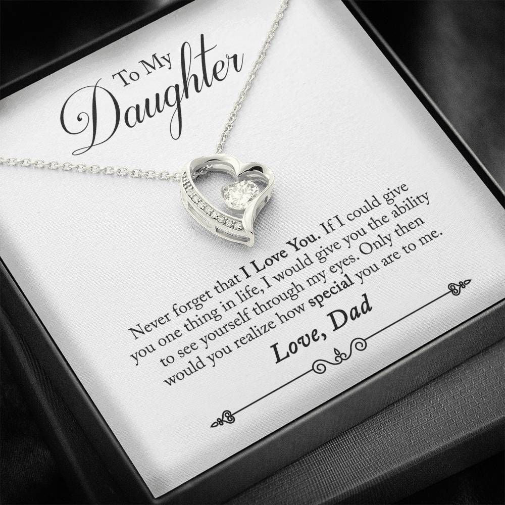 To My Daughter From Dad How Special You Are Forever Love Necklace