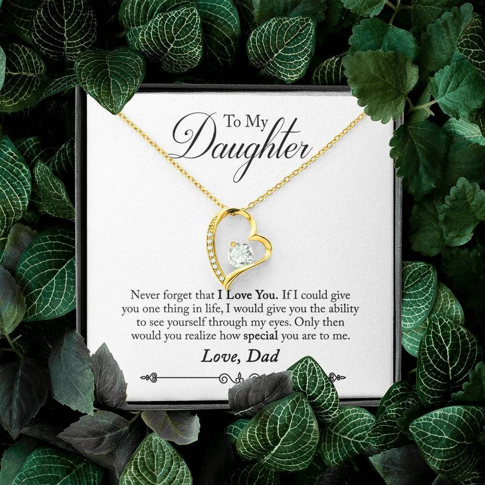 To My Daughter From Dad How Special You Are Forever Love Necklace