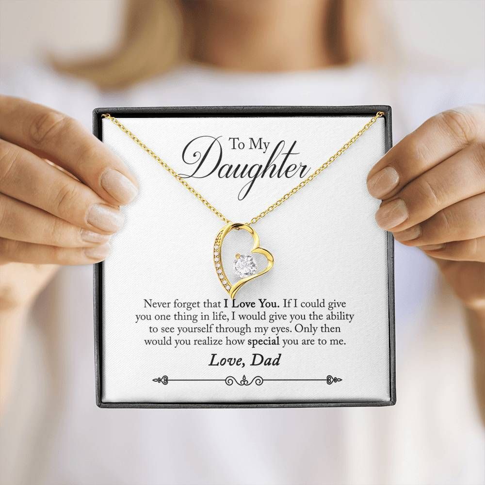 To My Daughter From Dad How Special You Are Forever Love Necklace