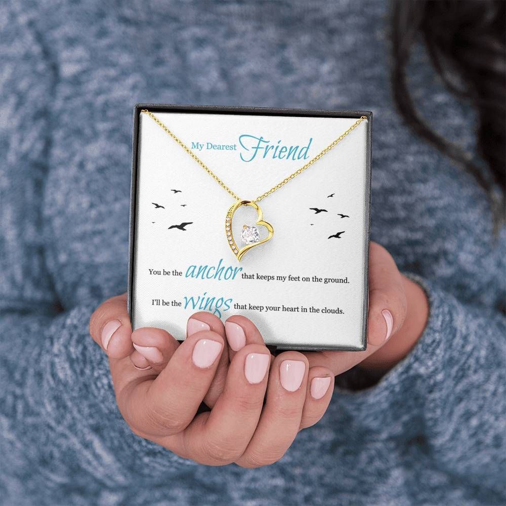 You Be The Anchor Gift For BFF Forever Love Necklace