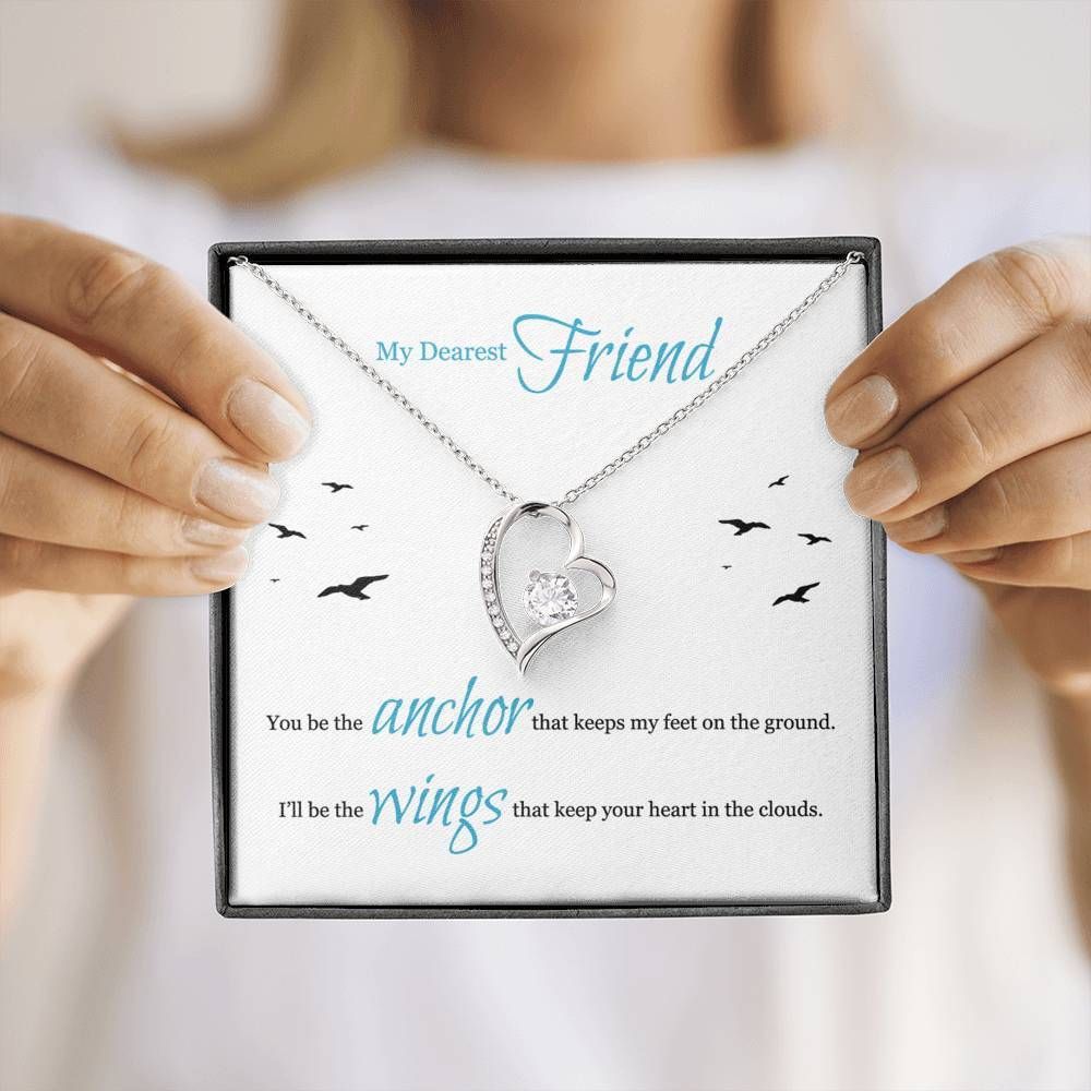 You Be The Anchor Gift For BFF Forever Love Necklace