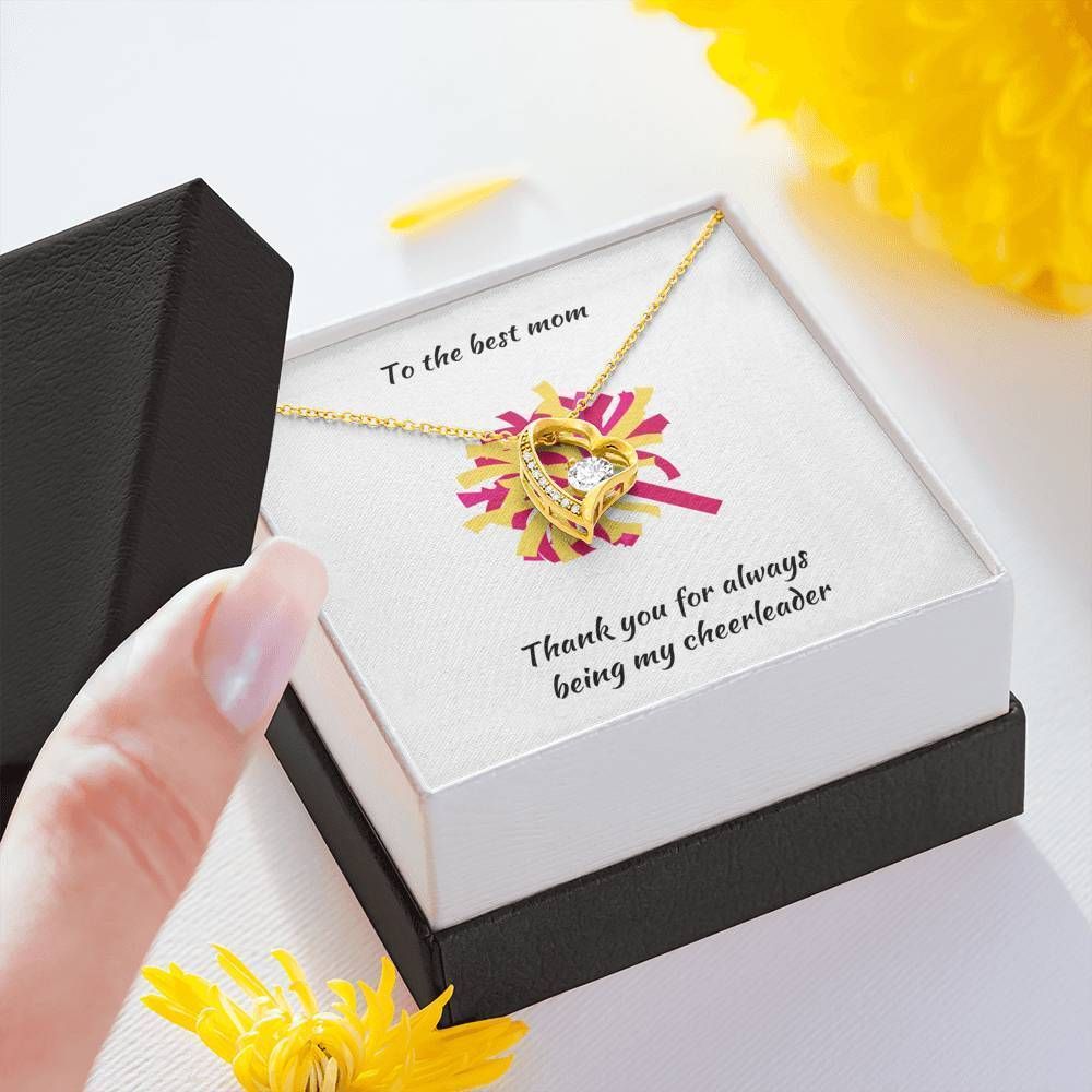 To The Best Mom Being My Cheerleader Forever Love Necklace