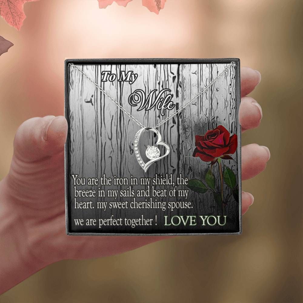 Roses Gift For Wife You Are The Beat Of My Heart Forever Love Necklace