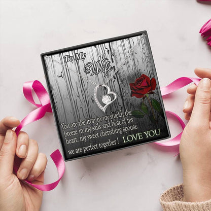 Roses Gift For Wife You Are The Beat Of My Heart Forever Love Necklace