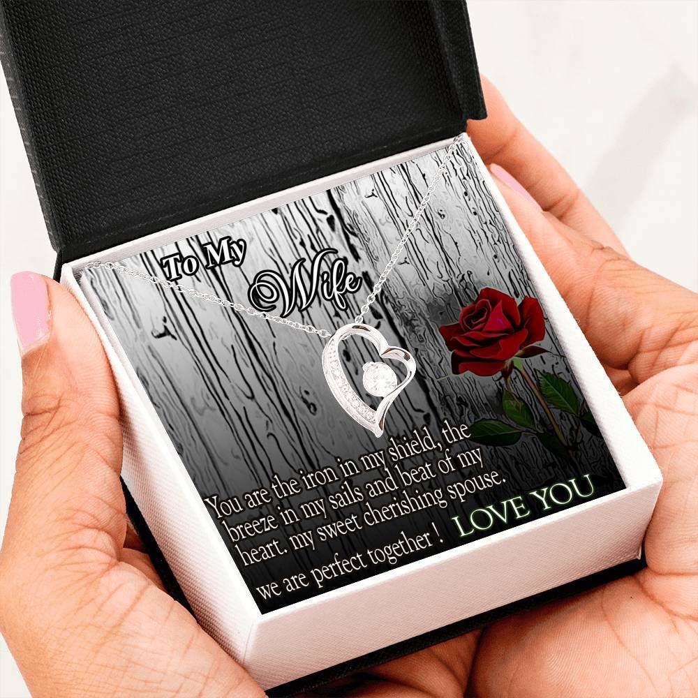 Roses Gift For Wife You Are The Beat Of My Heart Forever Love Necklace