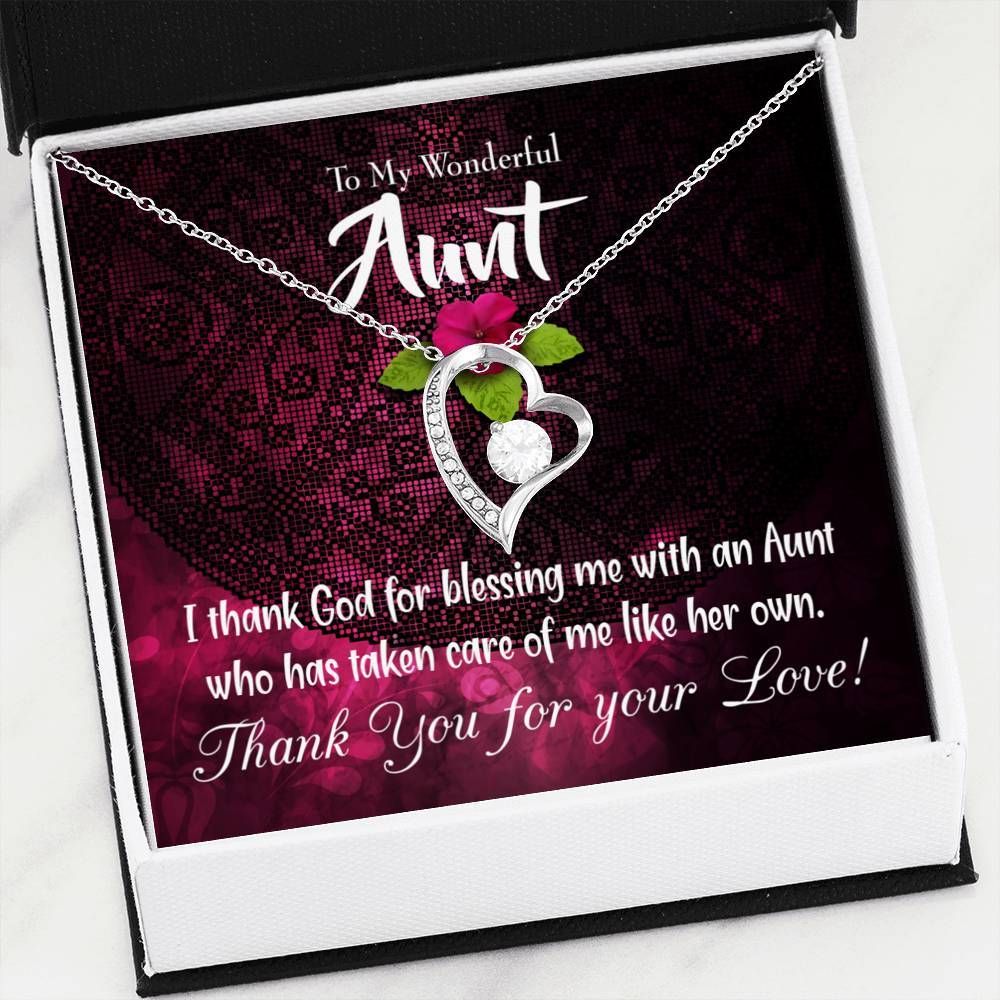 Thank You For Your Love Forever Love Necklace Gift For Aunt