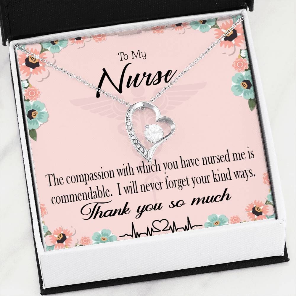 Nurse Appreciation Gift Commendable Nurse Forever Love Necklace