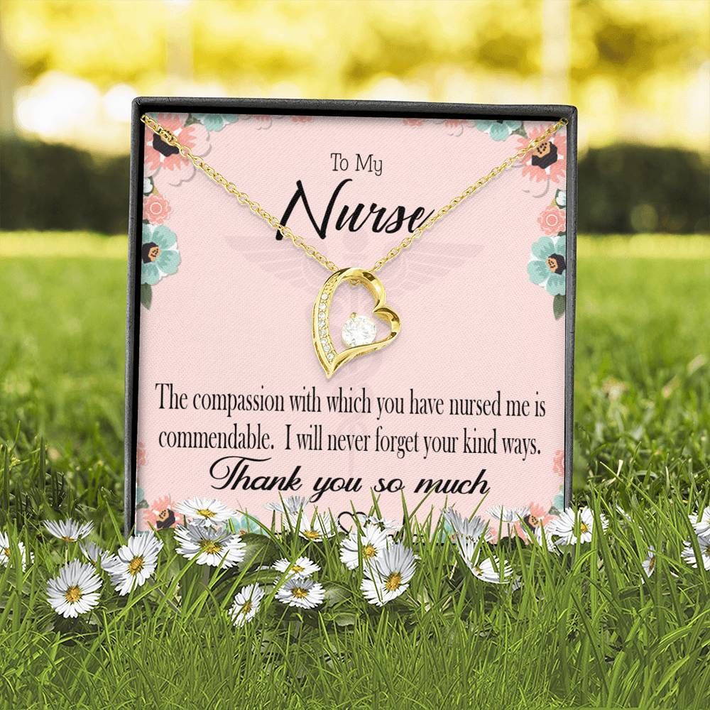 Nurse Appreciation Gift Commendable Nurse Forever Love Necklace