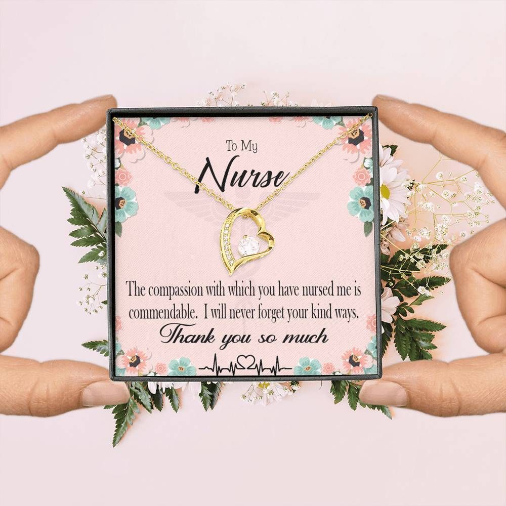 Nurse Appreciation Gift Commendable Nurse Forever Love Necklace