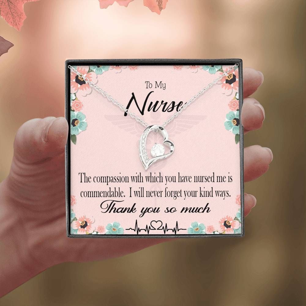 Nurse Appreciation Gift Commendable Nurse Forever Love Necklace