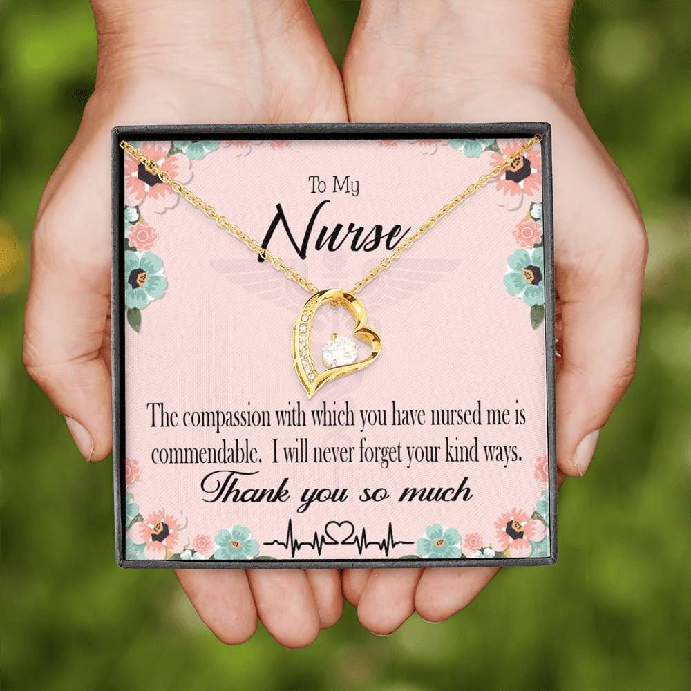 Nurse Appreciation Gift Commendable Nurse Forever Love Necklace