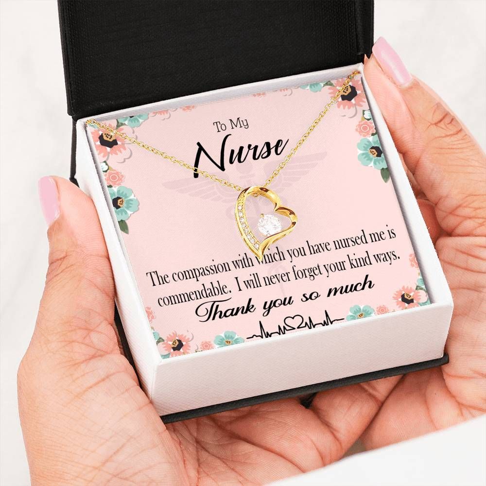 Nurse Appreciation Gift Commendable Nurse Forever Love Necklace