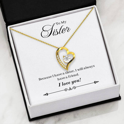 Gift For Sister Forever Love Necklace I Love You