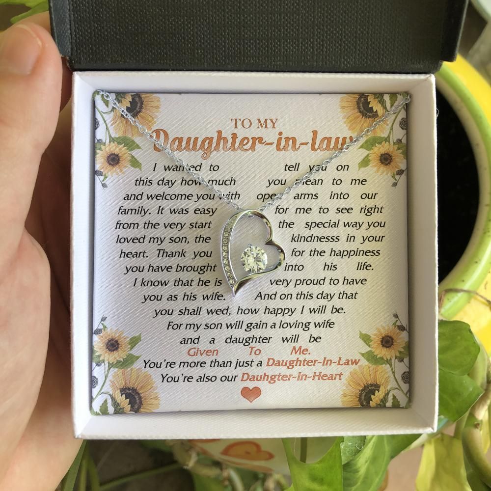 Gift For Daughter-in-law Forever Love Necklace You're Also Our Daughter-in-heart