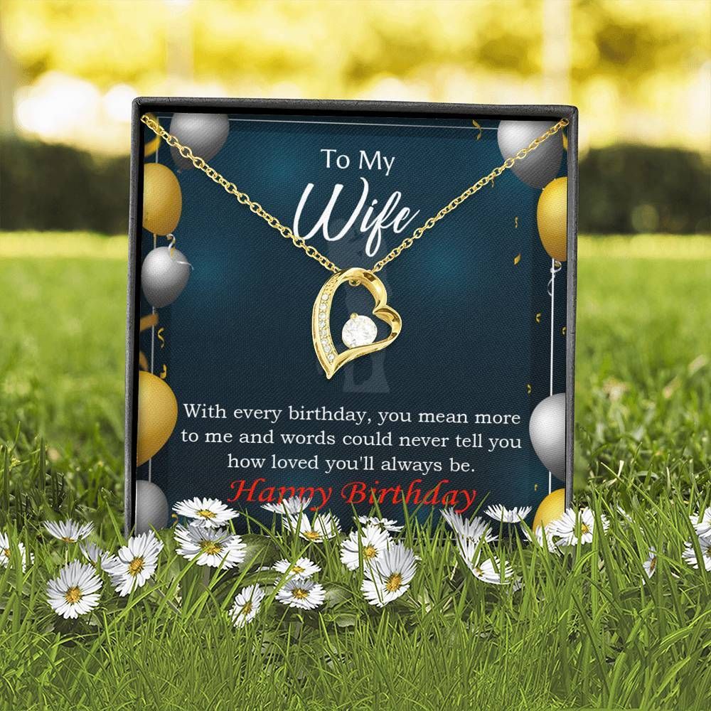 Every Birthday To My Wife Love You Forever Love Necklace