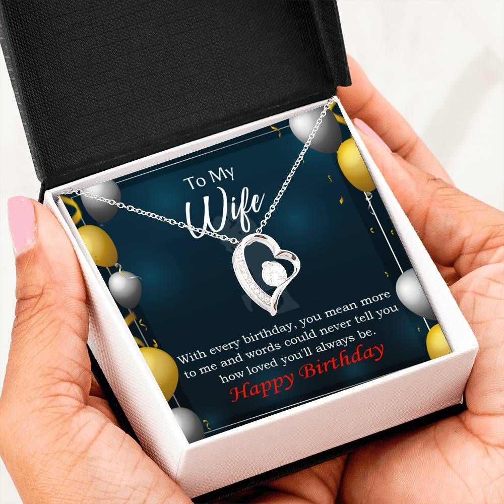 Every Birthday To My Wife Love You Forever Love Necklace