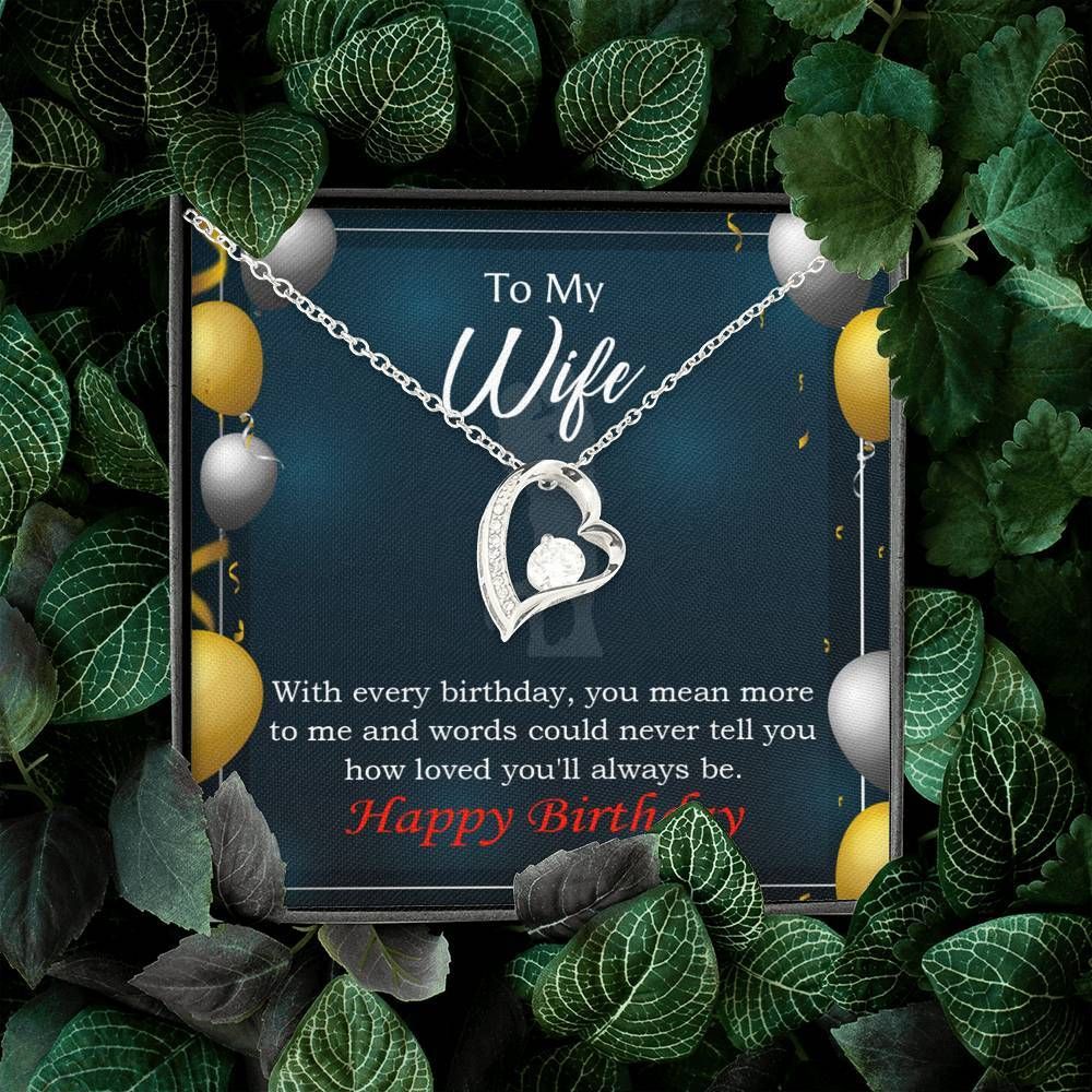 Every Birthday To My Wife Love You Forever Love Necklace