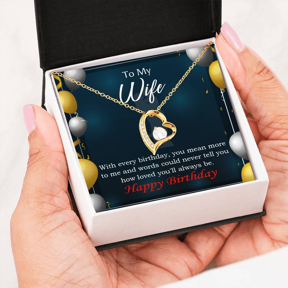 Every Birthday To My Wife Love You Forever Love Necklace