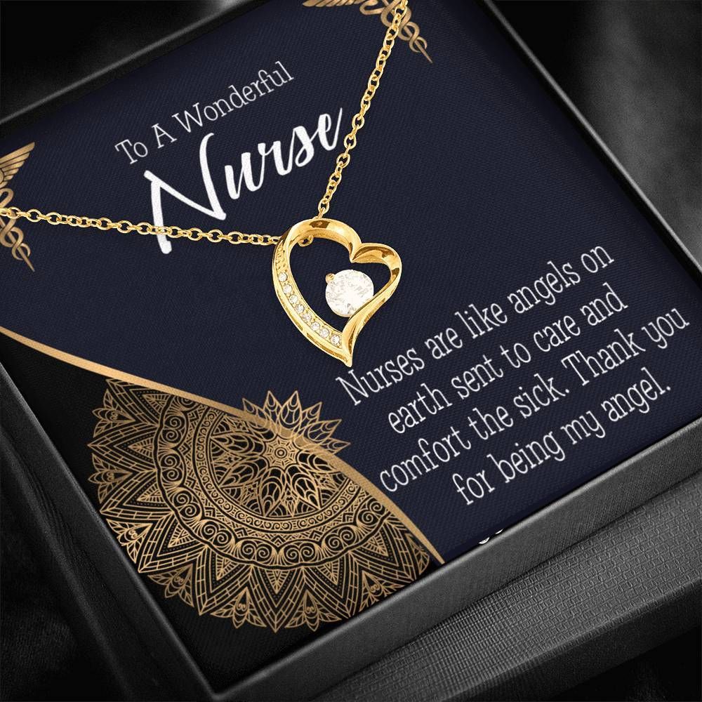 Thank You Nurse For Being Angels Forever Love Necklace