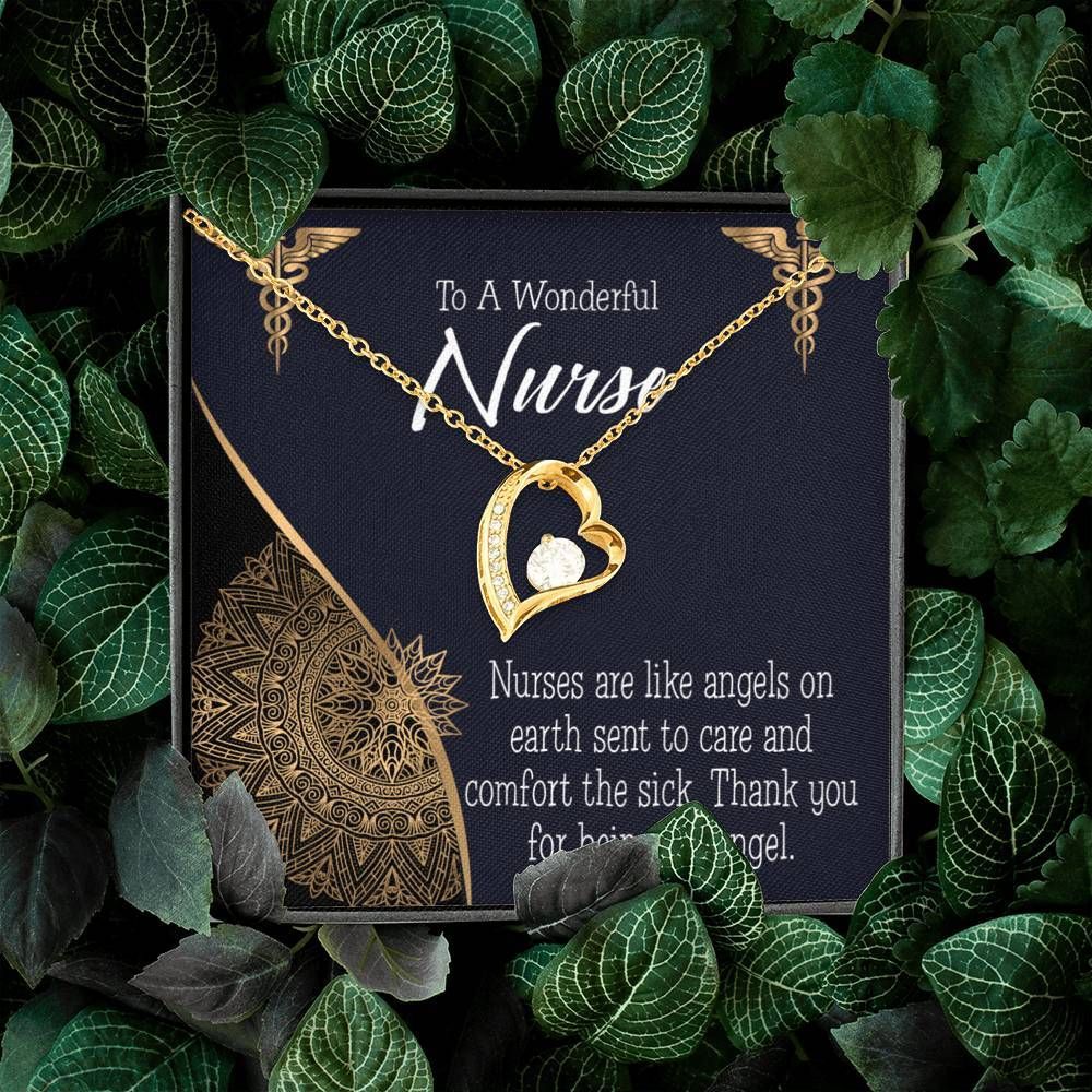 Thank You Nurse For Being Angels Forever Love Necklace