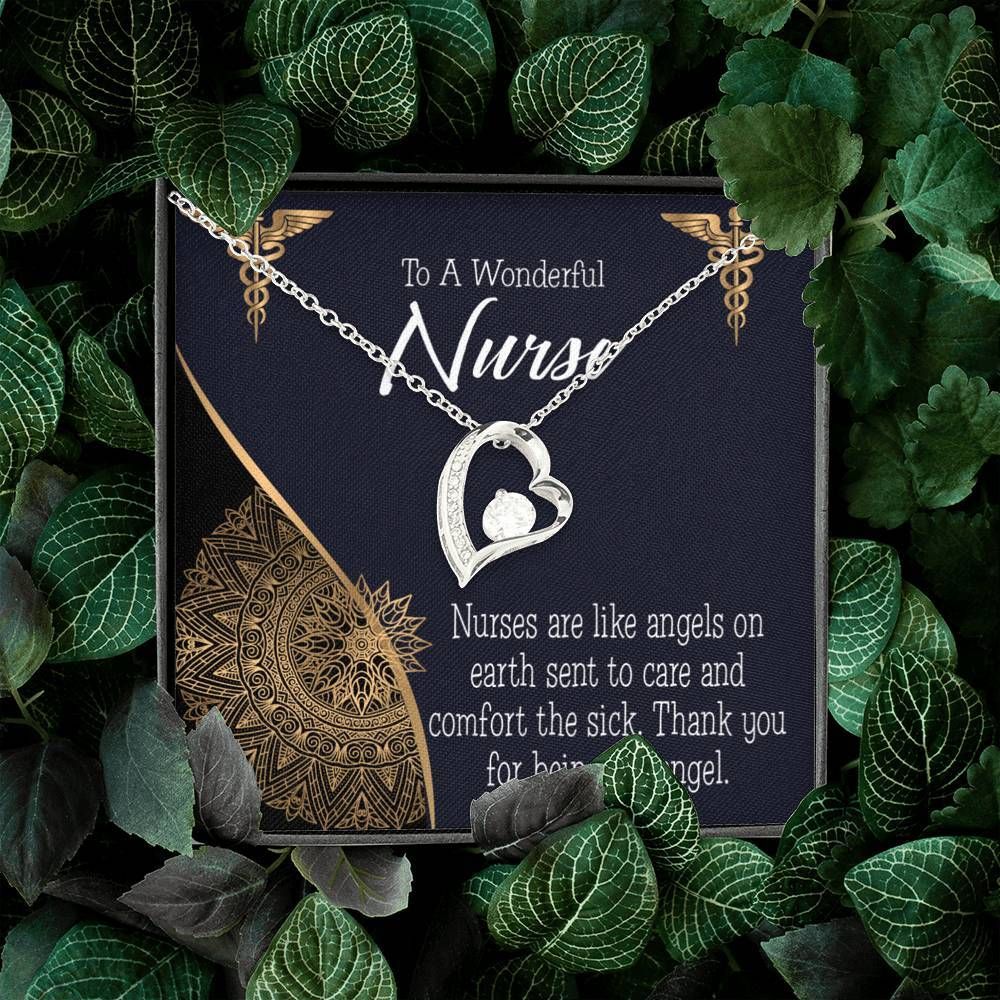 Thank You Nurse For Being Angels Forever Love Necklace