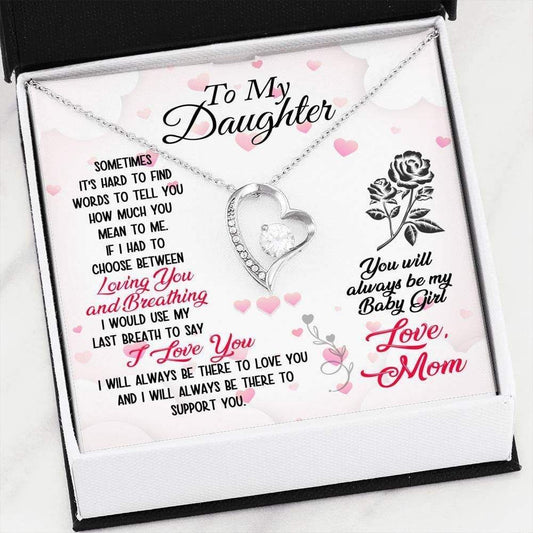 You Will Always Be My Baby Girl Forever Love Necklace Gift For Daughter