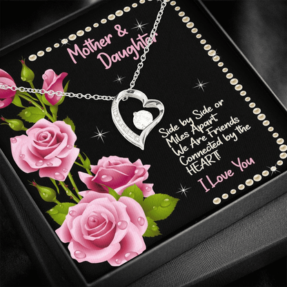 Birthday Gift For Daughter Forever Love Necklace Side By Side Or Miles Apart