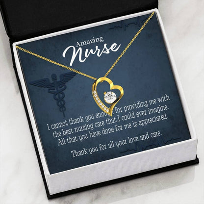 Appreciation Gift For Nurse Best Nursing Care Forever Love Necklace