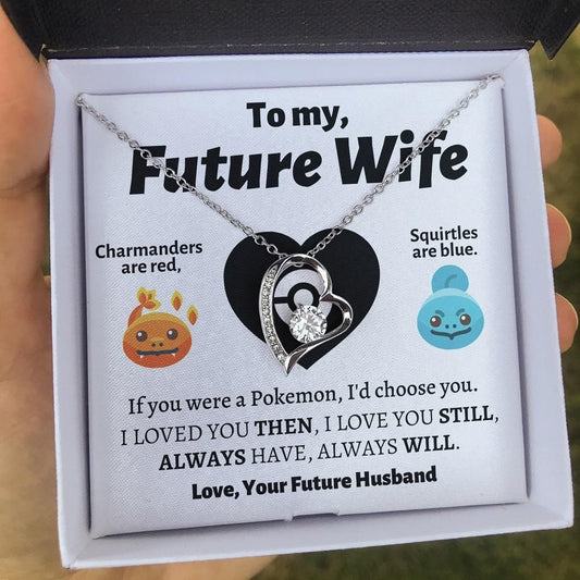 Funny Pokemon I'd Choose You Forever Love Necklace Gift For Wife Future Wife