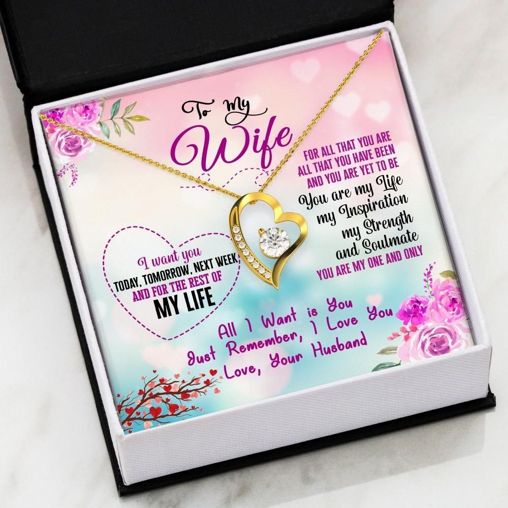 Forever Love Necklace Gift For Wife All I Want Is You