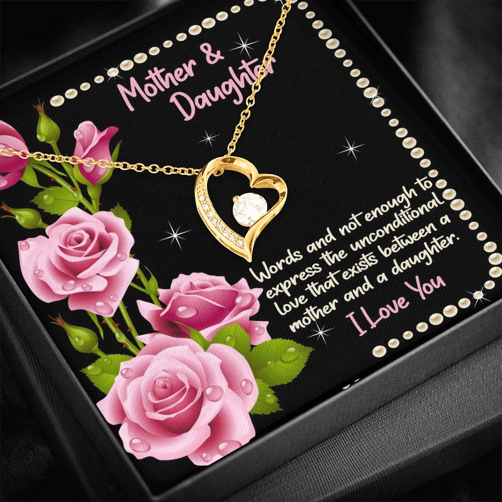 Gift For Mom Forever Love Necklace Words Are Not Enough