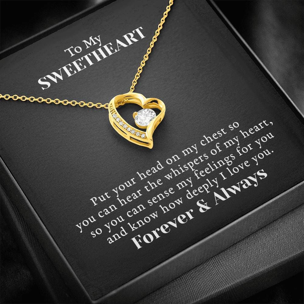 Gift For Sweetheart Whispers Of My Heart Forever Love Necklace