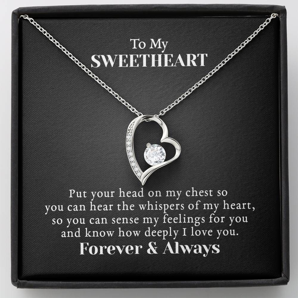 Gift For Sweetheart Whispers Of My Heart Forever Love Necklace