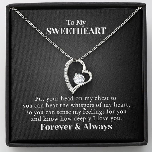 Gift For Sweetheart Whispers Of My Heart Forever Love Necklace