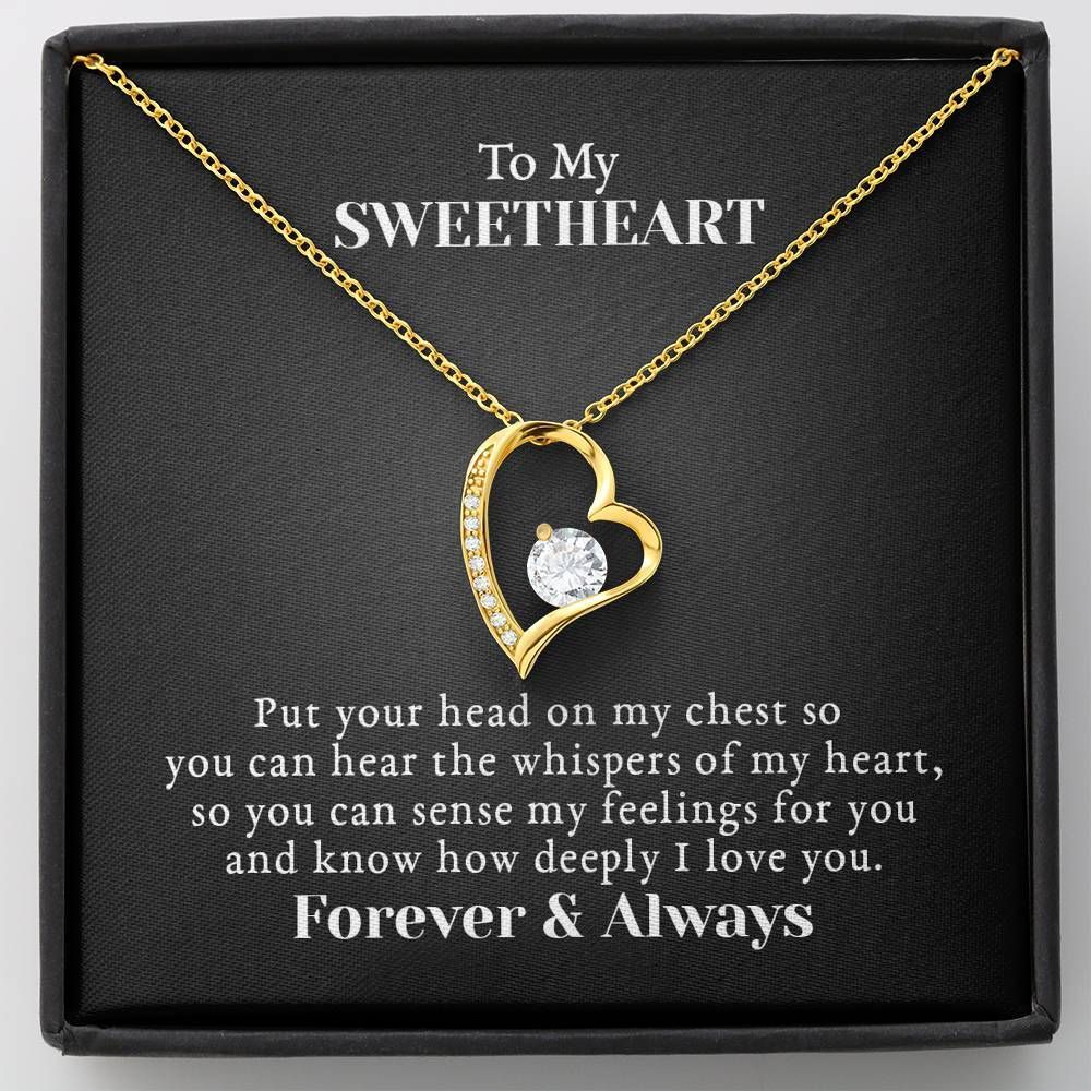 Gift For Sweetheart Whispers Of My Heart Forever Love Necklace