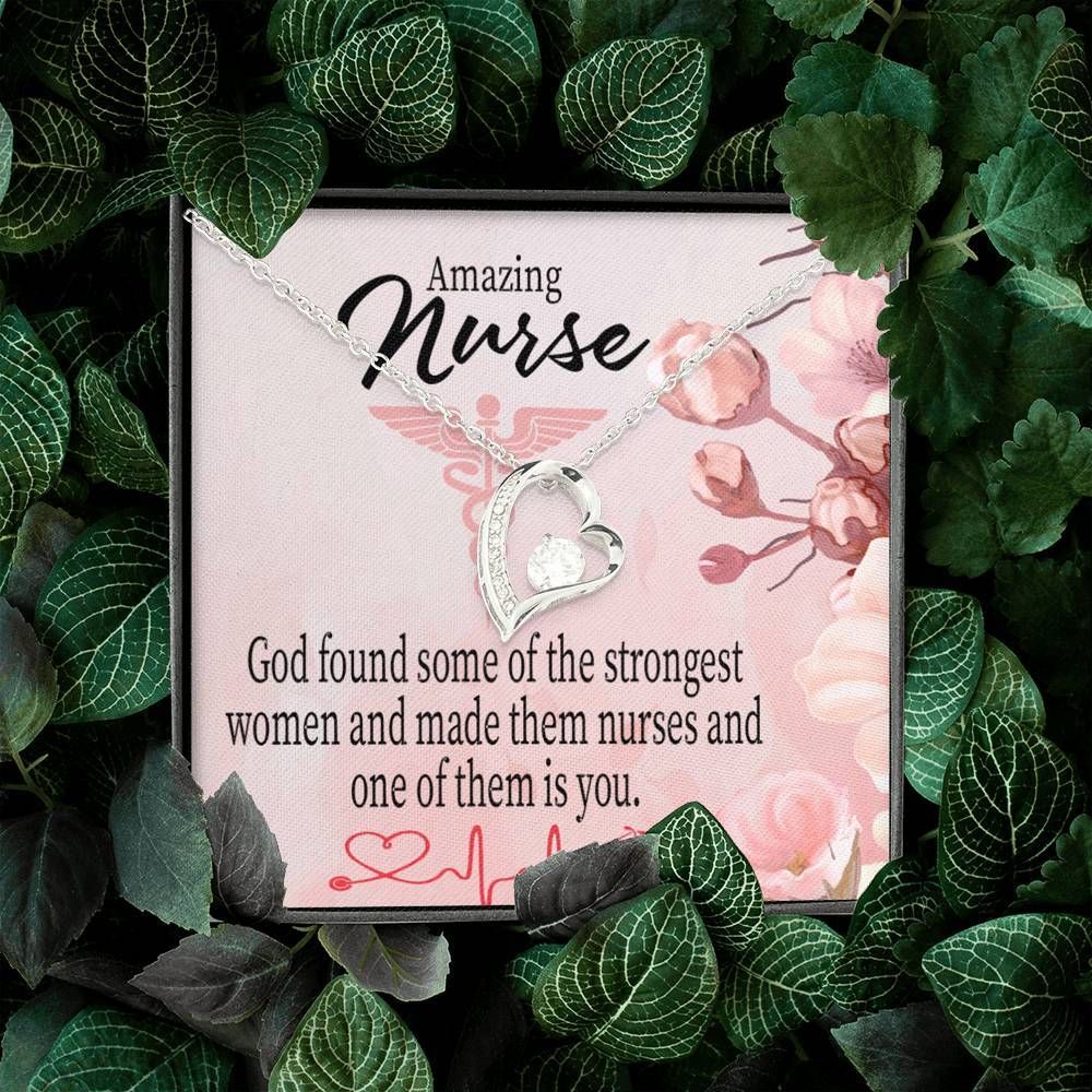 Gift For Nurse Appreciation Message Card God Made Nurses Forever Love Necklace