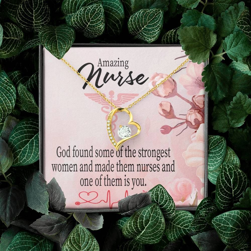 Gift For Nurse Appreciation Message Card God Made Nurses Forever Love Necklace