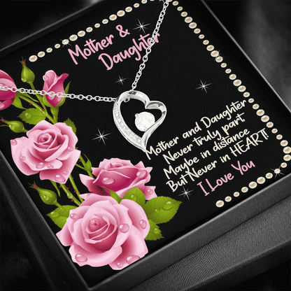 Birthday Gift For Daughter Mother And Daughter Never Truly Part Forever Love Necklace