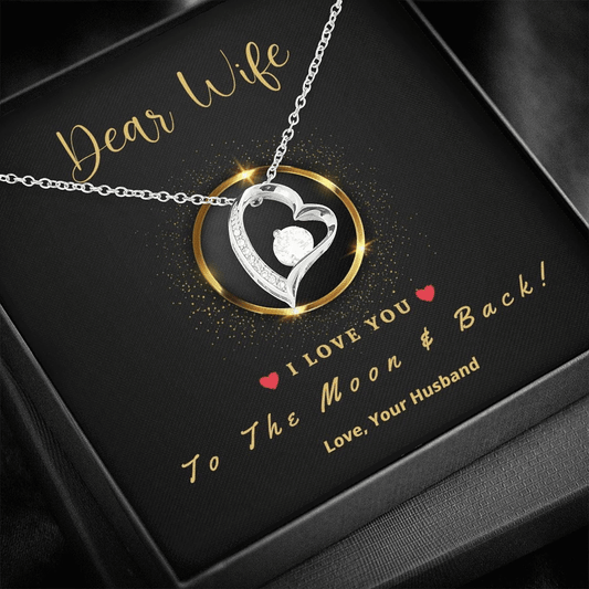 Forever Love Necklace Gift For Wife Love You To The Moon