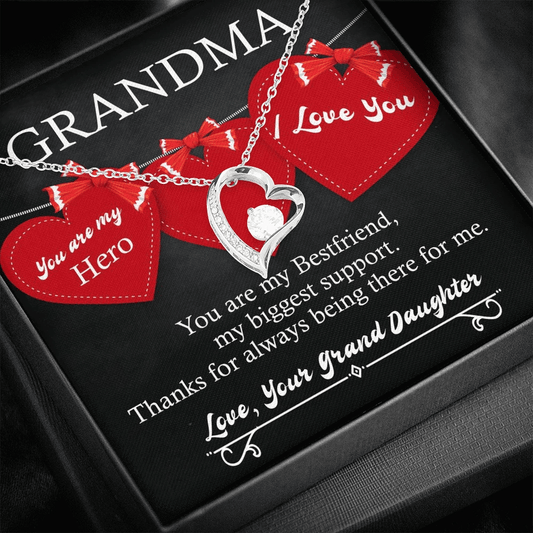 Gifts For Grandma From Grand Daughter Forever Love Necklace You Are My Hero