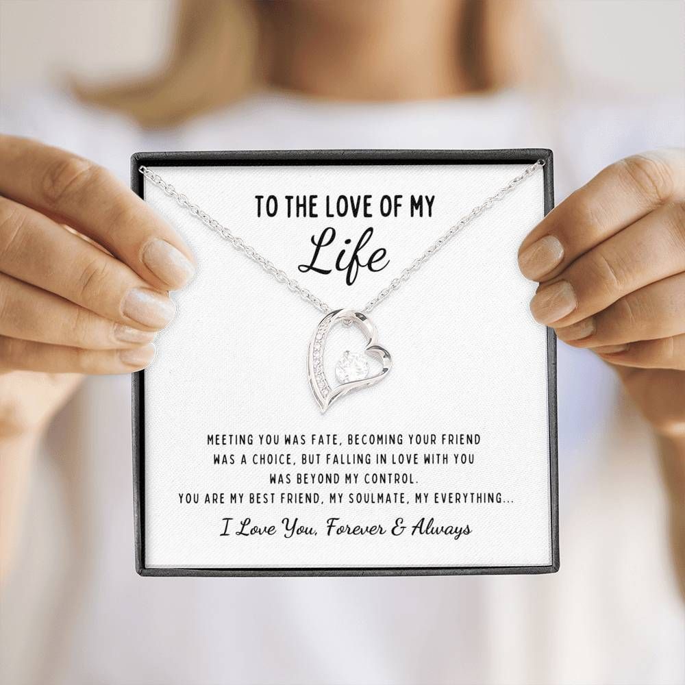 Birthday Gift For Wife The Love Of My Life Forever Love Necklace Meeting You Was Fate