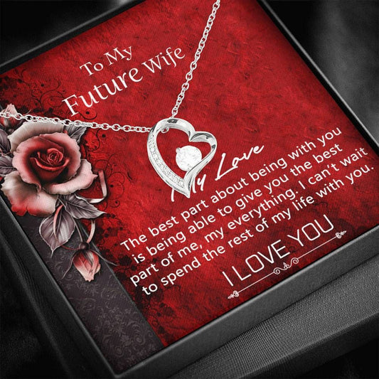 The Best Part About Being With You Forever Love Necklace Gift For Wife