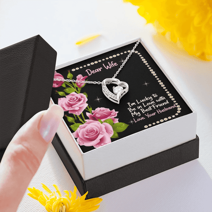 Forever Love Necklace Gift For Wife Lucky To Be In Love