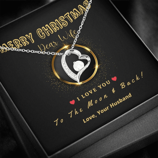 Christmas Love You To The Moon Forever Love Necklace Gift For Wife