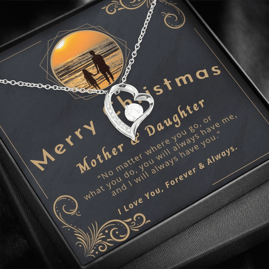 Sunset Beach Gift For Mother No Matter Where You Go Forever Love Necklace