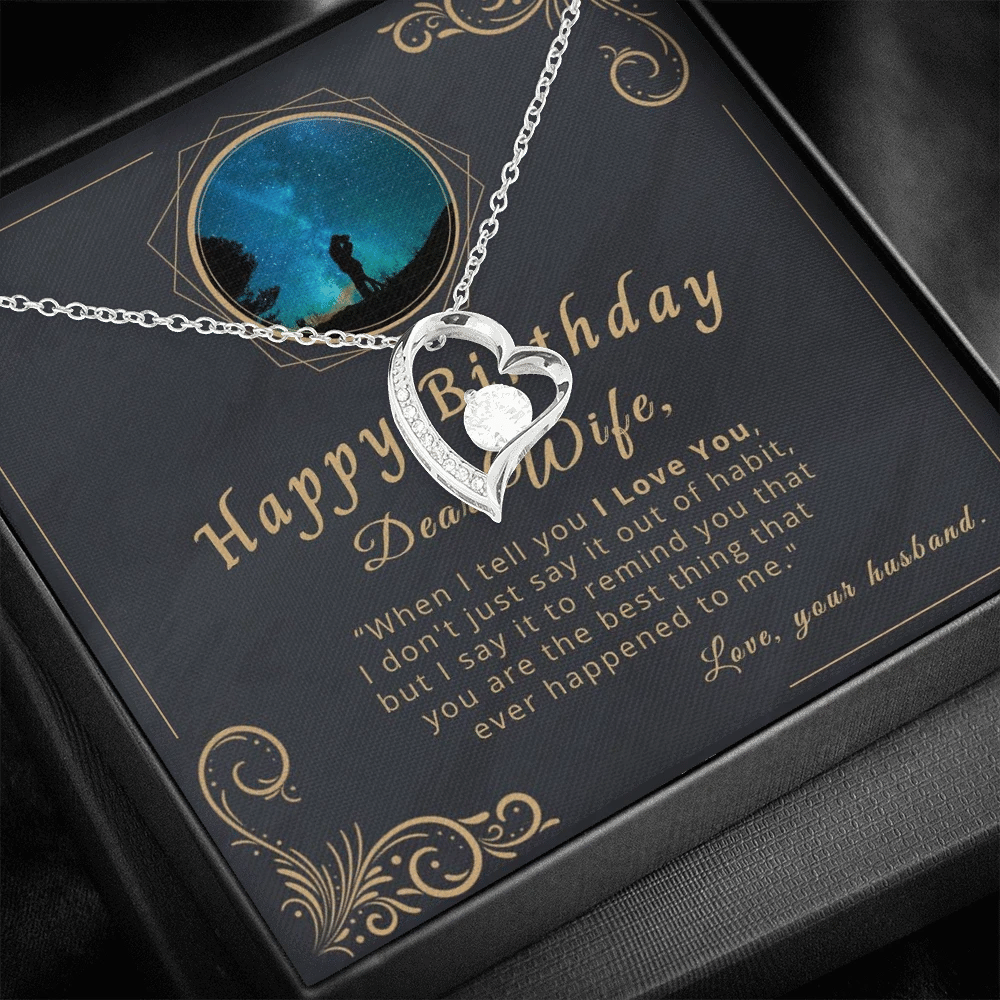 Forever Love Necklace Gift For Wife Blue Moonlight When I Tell You I Love You